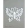 Fensterbild Schmetterling aus Plauener Spitze in weiss