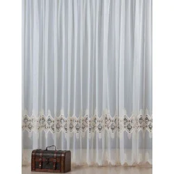 Plauener Spitzen-Gardine Symmetrie