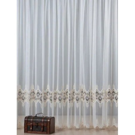 Plauener Spitzen-Gardine Symmetrie