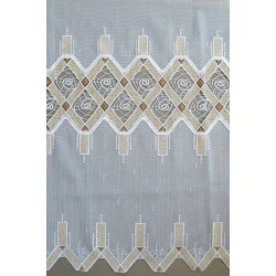 Plauener Spitzen-Gardine Symmetrie detail