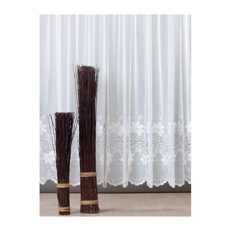 Plauener Stickerei-Gardine Lili in weiß