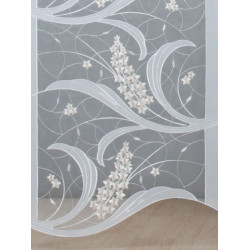 Schiebepaneele Florentine in weiß-beige Plauener Spitze 60 x 70 cm Abverkauf