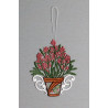 Kleine Anhänger Kräutertöpfe mit Schnittlauch, Lavendel und Basilikum