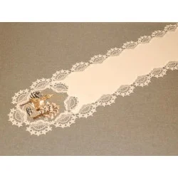 Weihnachtstischwäsche Kirche mit Laterne