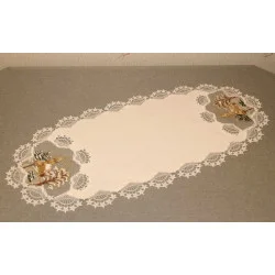 Weihnachtstischwäsche Kirche mit Laterne