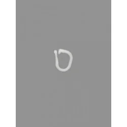 Kleine weiße Häkchen zum Legen von dekorativen Falten in Raffrollos.