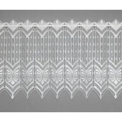 Elegante zeitlose naturfarbene Spitzengardine in 3 Höhen.