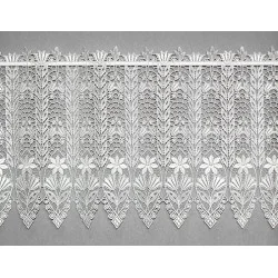 Elegant-zeitlose Plauener Spitzengardine Marcelina in natur