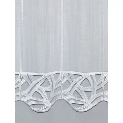 Edle Spitzengardine Faith in weiß mit Plauener Spitze