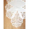 Zeitlose naturfarbenen Tischwäsche Elena mit Plauener Spitze in vielen Größen