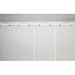 Maritim bestickte Raffgardine Segelboote Clipstore mit Plauener Spitzenstickerei