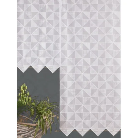 Modern bestickter Flächenvorhang Dunja