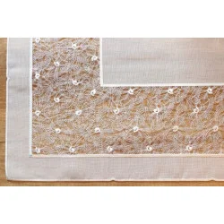 Elegante Tischwäsche Angelique mit Plauener Spitze Detailbild