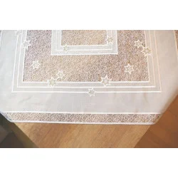 Glanzvolle Tischwäsche Stille Nacht Nahaufnahme