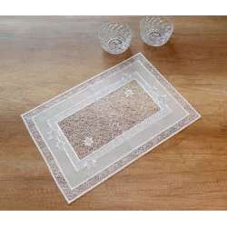 Glanzvolle Tischwäsche Stille Nacht eckig