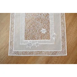 Glanzvolle Tischwäsche Stille Nacht silber