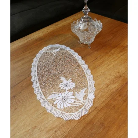 Plauener Spitzendecken Antonia oval