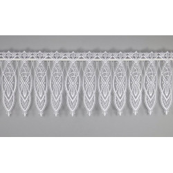 Zeitlose weiße Spitzengardine in 30 Höhe