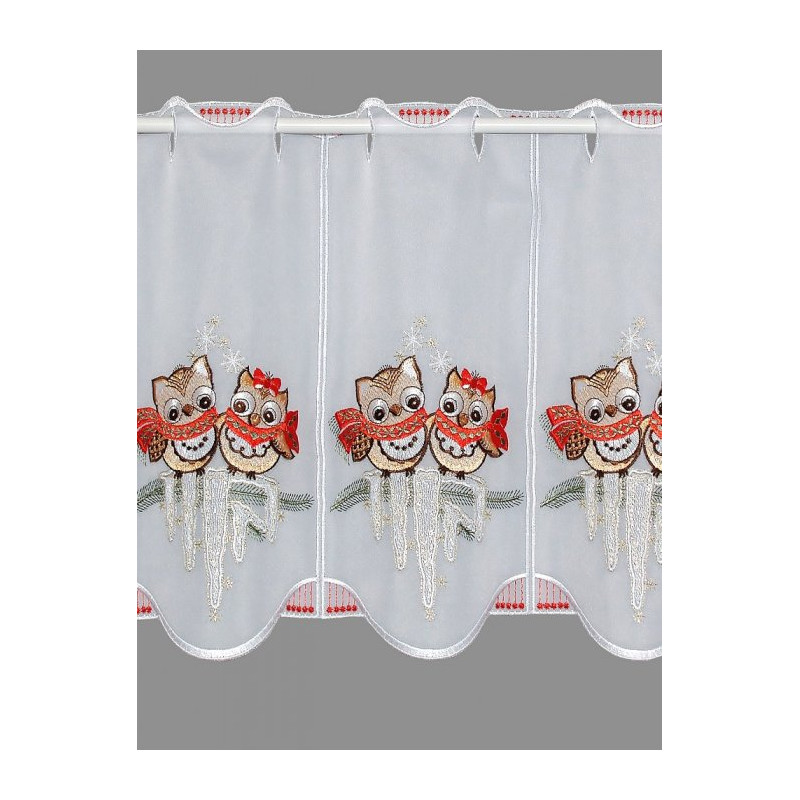 Scheibengardine Eulenpärchen