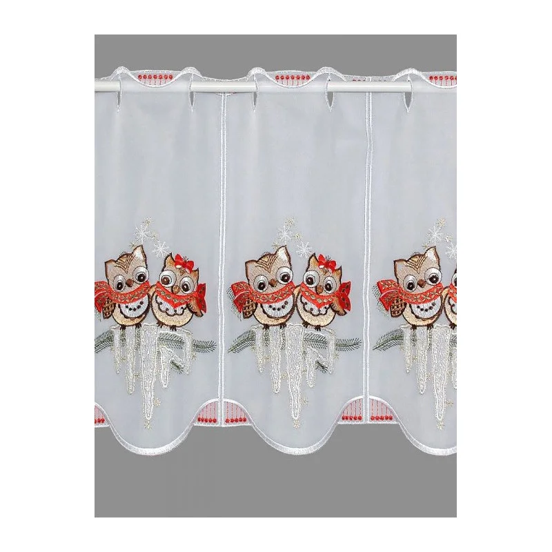 Scheibengardine Eulenpärchen