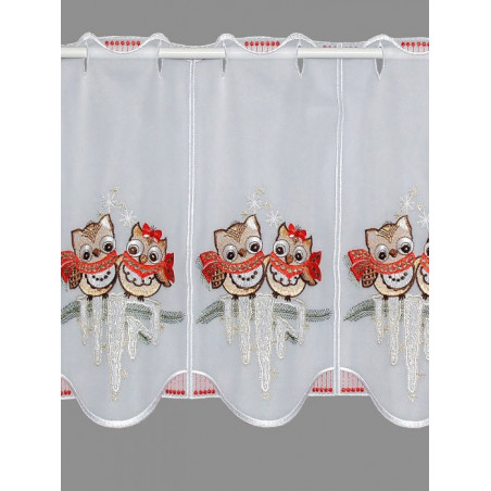 Scheibengardine Eulenpärchen