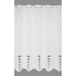 Kurzgardine Liss in weiß lang