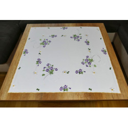 Elegante Tischwäsche Veilchen in weiß 23x68 cm