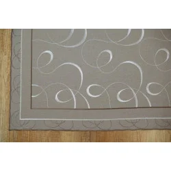 Moderne Stickerei-Mitteldecke Ricarda 85x85 cm Plauener Spitze