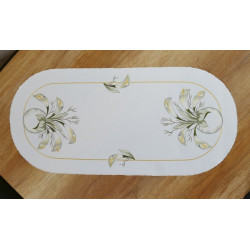 Stickerei-Tischwäsche Calla oval