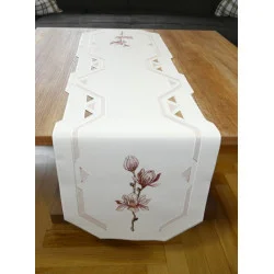 Stickereidecken Moderne Magnolie rosa