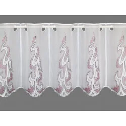 Bestickte Scheibengardine Ivy in lila