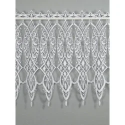 Zeitlos eleganten weiße Spitzengardine in 40 Höhe