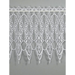 Zeitlos eleganten weiße Spitzengardine in 40 Höhe