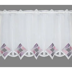 bestickte Bistrogardine Gracy in lila