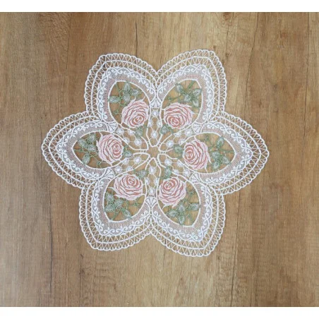 Spitzendecken Vivien in orange