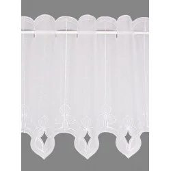 Eleganter Kurzstore Liliane in weiß Plauener Spitze