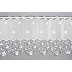 Bildschöne Scheibengardine Myriam mit Plauener Spitze
