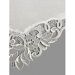 Eleganter Spitzen-Scheibenhänger Nadine in natur