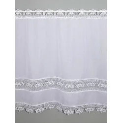 Zarte Spitzengardine Lisann in weiß