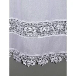 Zarte Spitzengardine Lisann in weiß Detailbild