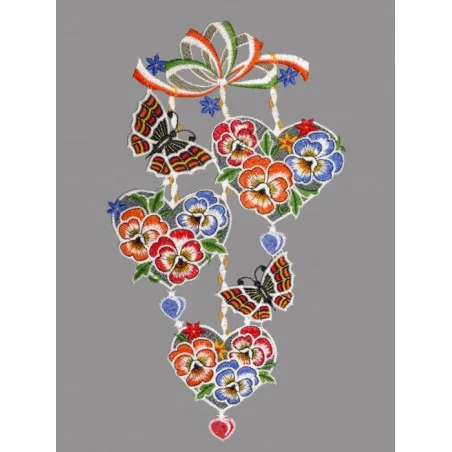 Herzen mit Stiefmütterchen