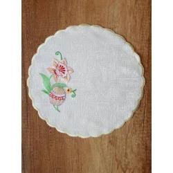 Stickereidecke Osterei in lila