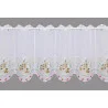 mit kleiner Winterlandschaft bestickte Kurzgardine schmal