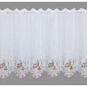 mit kleiner Winterlandschaft bestickte Kurzgardine breit
