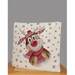 Gobelin-Kissenbezug mit niedlichem Rentiermotiv