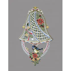 Edle Spitzen-Glocke mit kleinem Vogel