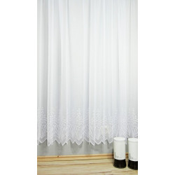 Klassischer Fenster-Store mit Gräser-Stickerei aus echter Plauener Spitze für eine zeitlos-elegante Wohnatmosphäre.