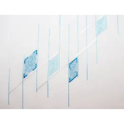 Schiebepaneele Susann in türkis detailbild