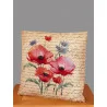 Gobelin Kissen Mohn und Kornblumen