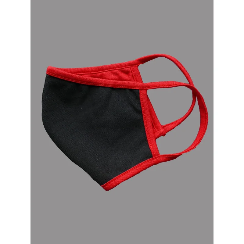 Mund-und Nasen-Maske Behelfs-Mundschutz rot-schwarz